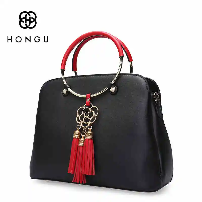 HONGU известный бренд простая роскошная сумка из коровьей кожи женская на плечо