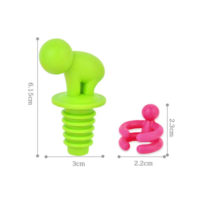Креативная маленькая стеклянная пробка для напитков Силиконовая бутылки вина