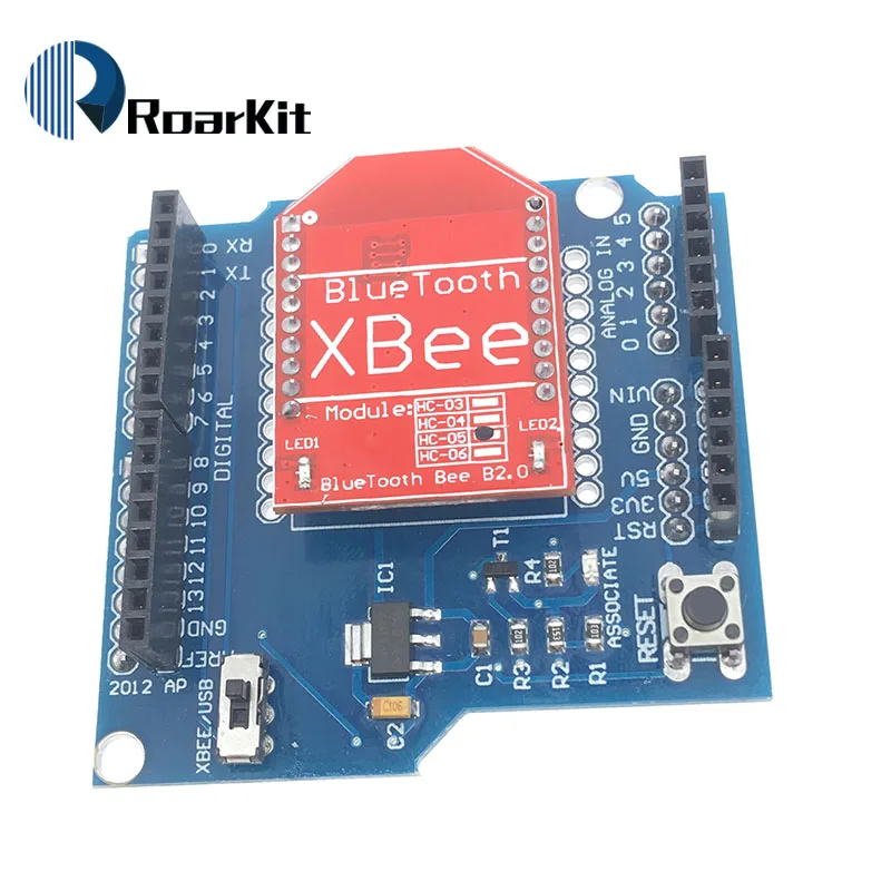 HC 05 / 06 RF беспроводной Bluetooth Bee V2.0 модуль + Xbee V03 Защитная плата для Arduino оптом|rf