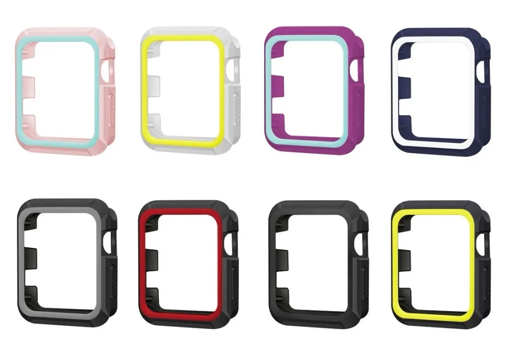 Силиконовый ТПУ гелевый Бампер Защитный чехол для Apple Watch Series 3/2/1 38 мм 42 мм|Ремешки