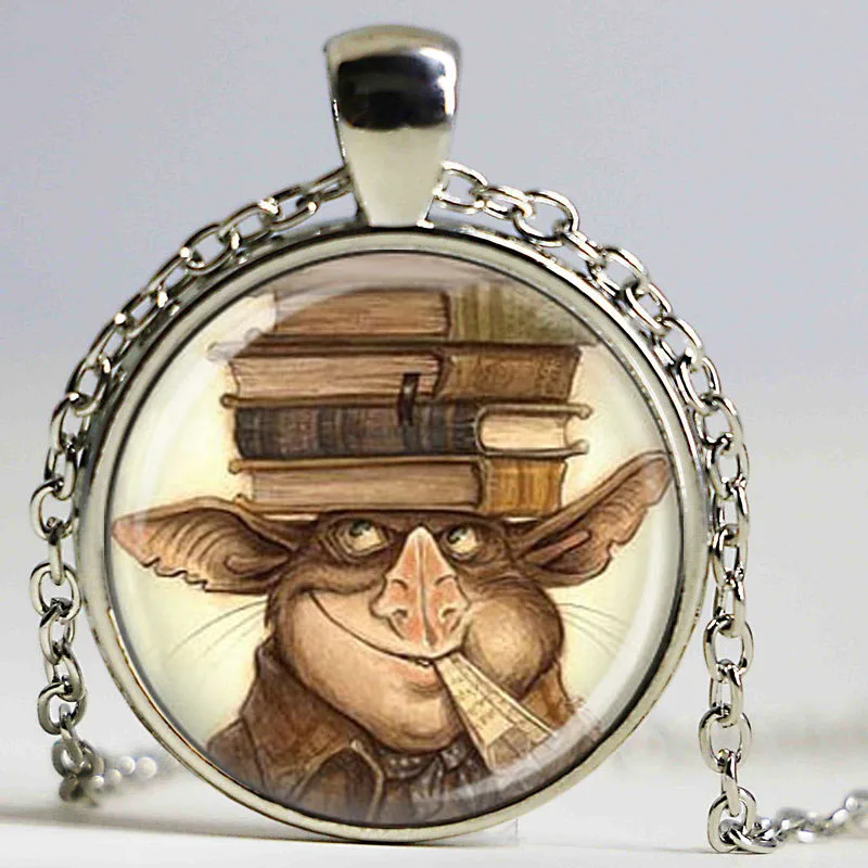 Ожерелье с изображением библиотеки книг учителей ювелирные изделия подарок для