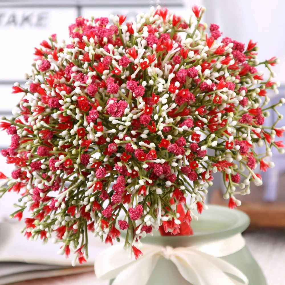 Gypsophila пластиковые искусственные цветы для свадебной вечеринки домашний декор