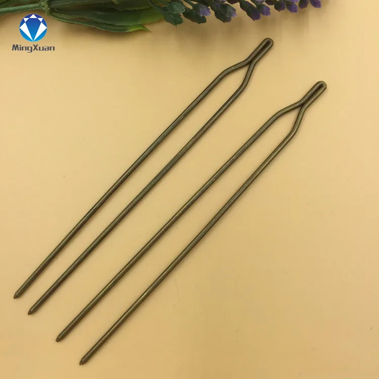 Antique Bronze MINGXUAN 5 шт./лот 125x2 мм необработанные латунные золотые палочки для волос y-образные шпильки для волос установка пустой базы для женщин ювелирные изделия - Окраска металла: Antique Bronze