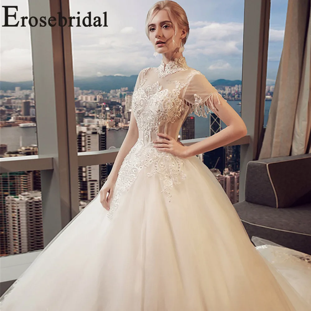 Новое поступление винтажное свадебное платье Erosebridal длинное женское невесты 2019