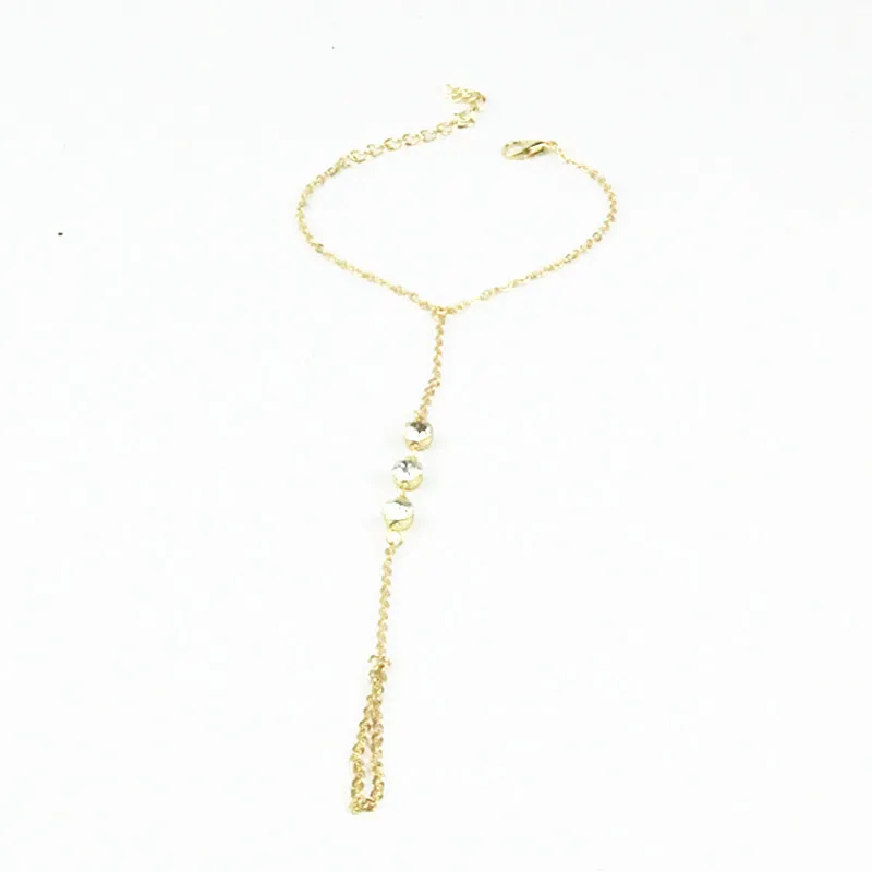 

Multi Bangle Slave Chain Link Interweave Finger Rings Hand Harness Bracelets Gold Pulseiras ns18