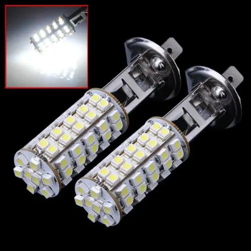 

Par светильники Super Branca Lampada Led Xenon 6000k Super 68smd Leds H1 e H3 Farol Milha