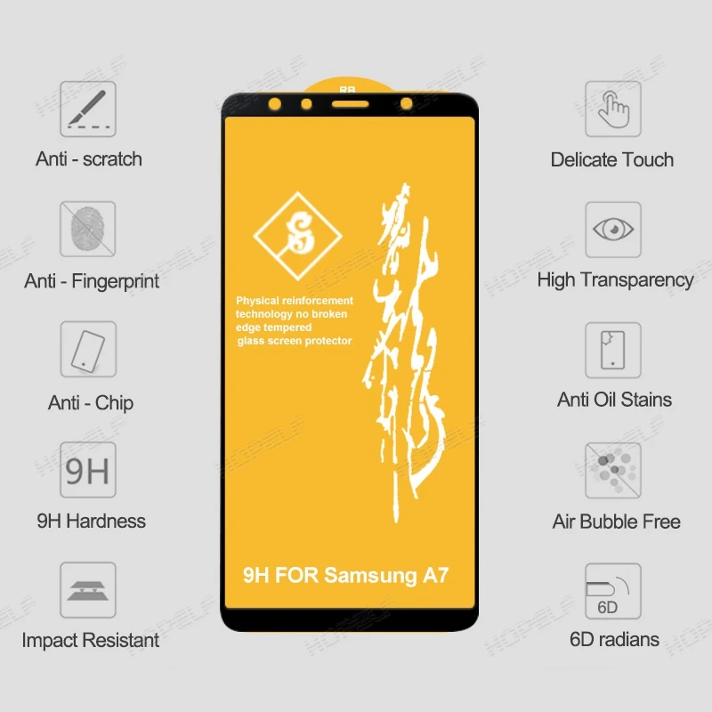 Закаленное Стекло для samsung Galaxy A7 2018 Экран протектор A9 на защитной A6 J4 J6 плюс |