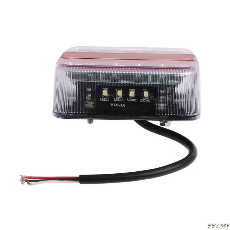 

QILEJVS DC 12V 14 LED Truck Car Trailer Boat Caravan Rear Tail Light Stop Lamp Taillight- G6KC