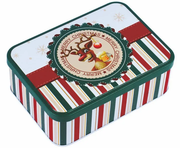 New Arrival 186X133X63mm Christmas style candy jewelry storage metal box conatiner case gift | Дом и сад