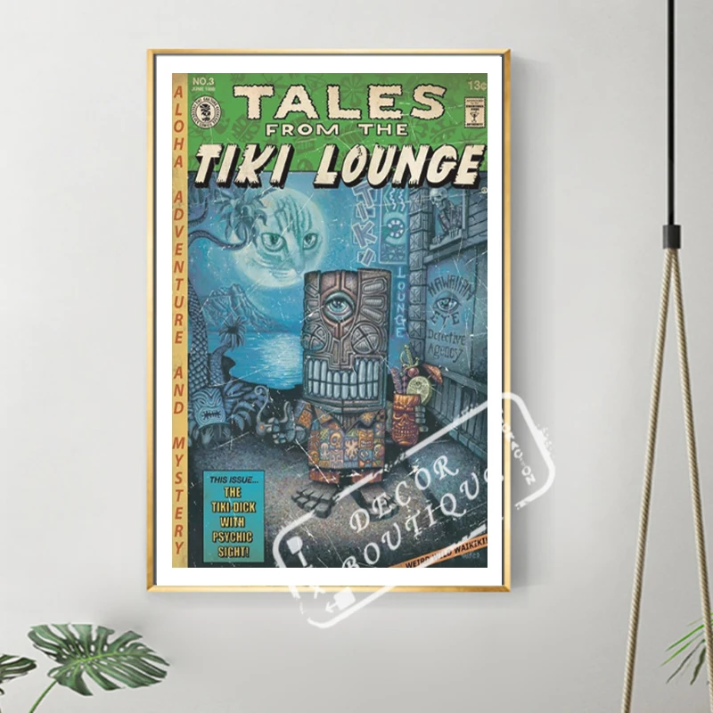 Винтажные Гавайские путешествия Туризм Tiki Lounge Beach Airline ретро постер Холст Картина