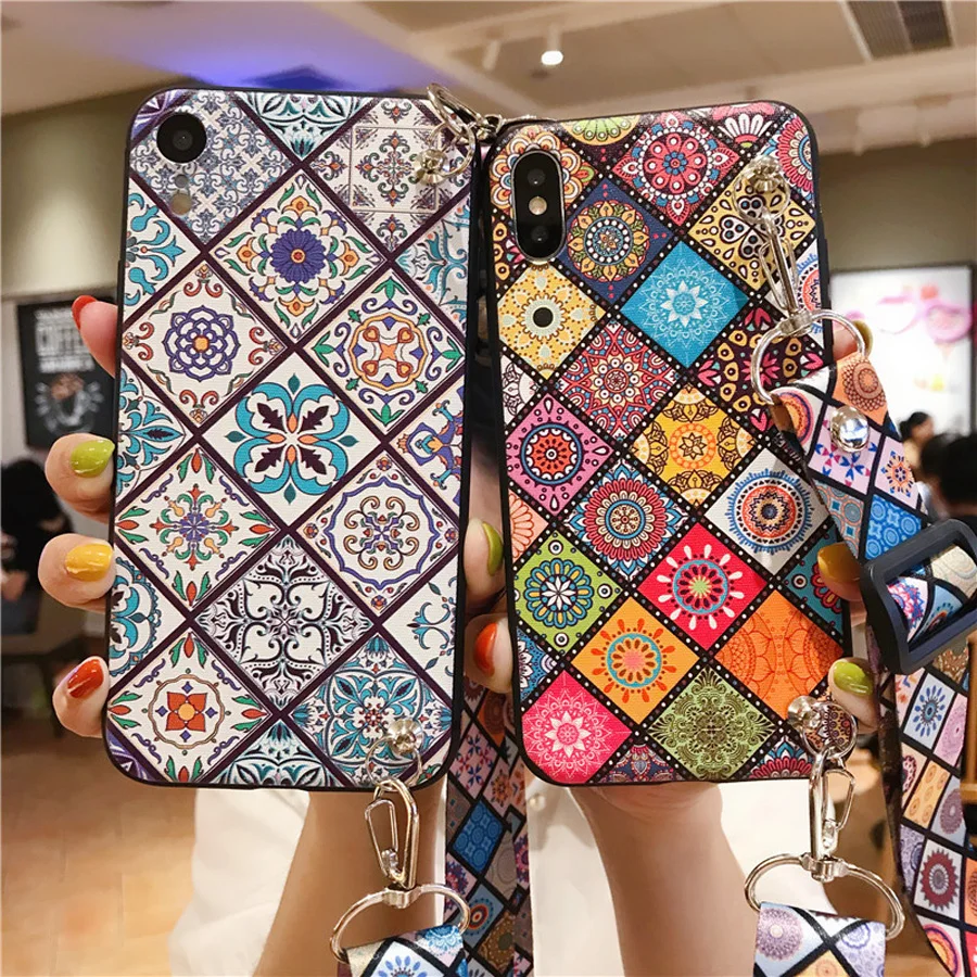 Чехол для samsung galaxy A20, 30, 50, 70, 60, M20, S10, S8, S9 plus, note 10, 8, 9, Модный мягкий плечевой ремень