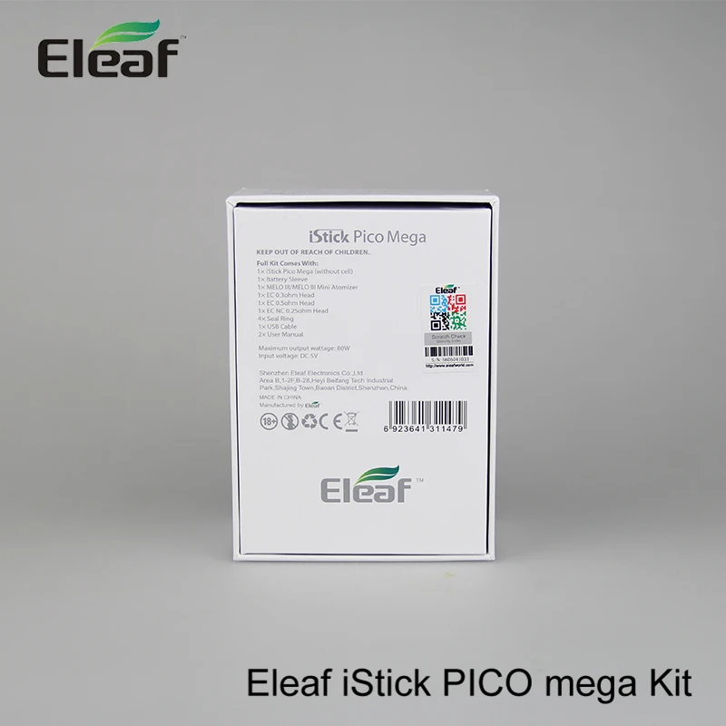 Оригинальный Eleaf istick Pico Mega Kit совместимый 26650 18650 батарея Melo 3/Melo 3 мини распылитель