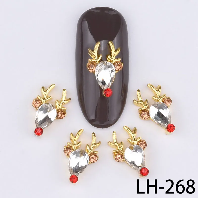 LH-268 10 шт. 3d-украшения для ногтей DIY блестящие стразы животные собака голова пчела паук сова украшение для ногтей в виде бабочки аксессуары LH262-273 - Цвет: LH-268