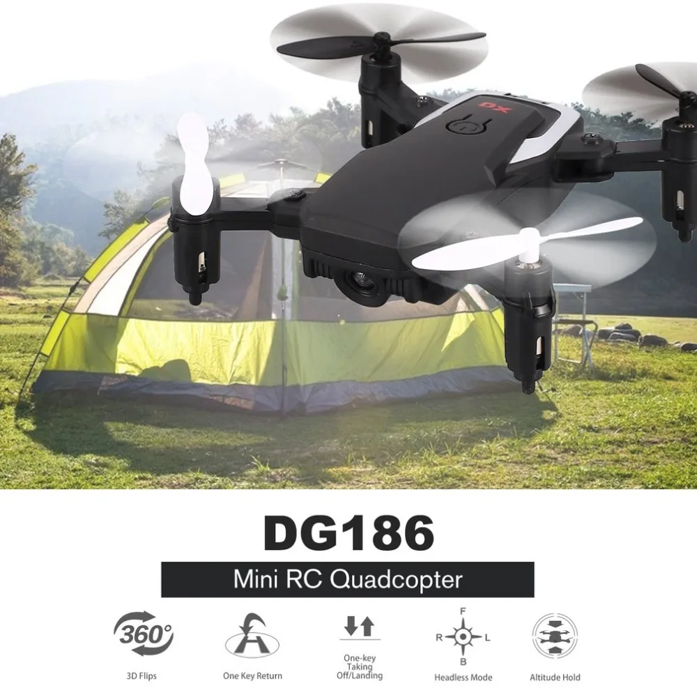 Рождество DG186 Мини RC 2 4G cскладная FPV Квадрокоптер беспилотный самолет с 720P HD