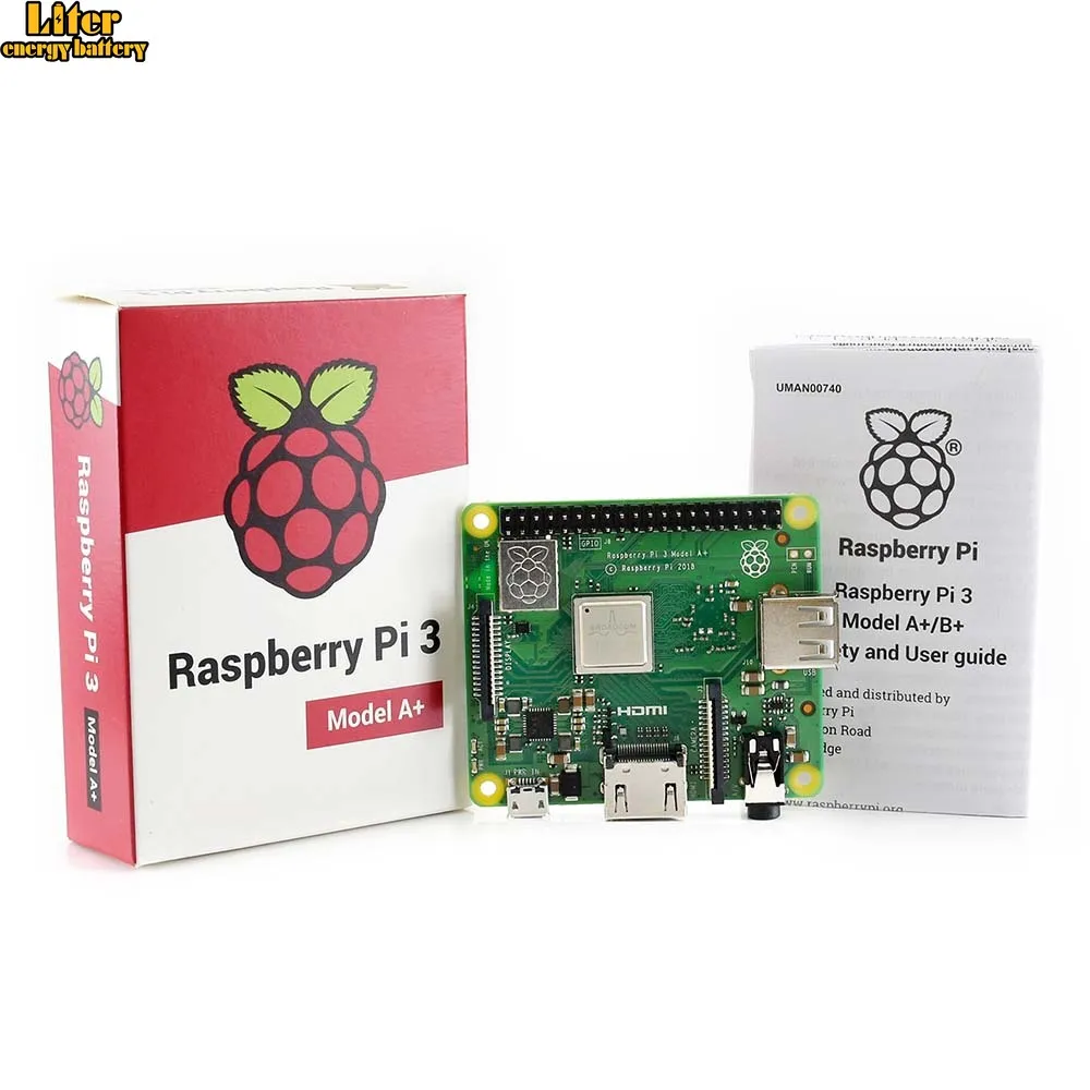 Модель Raspberry Pi 3 A + с большинством улучшений как 3B меньшим форм коэффициентом и