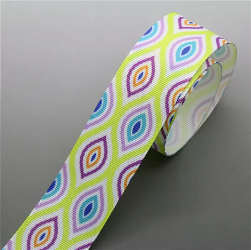 DHK 1,5 ''10 ярдов цвета печатным рисунком Grosgrain ленточный аксессуар Hairbow Головные уборы украшения «сделай сам» оптом OEM 38 мм B1797
