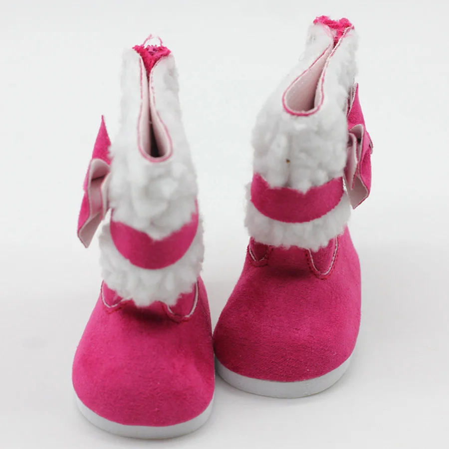 Purple Doll Shoes Новинка 1/3 BJD кукольная обувь зимние сапоги для 18 дюймов Кукла мини девочка игрушка обувь аксессуар Кукла Зимние рождественские туфли 7 см - Цвет: Purple Doll Shoes