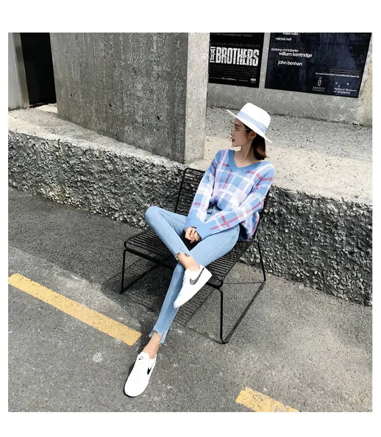 Новинка, обтягивающие джинсы-карандаш, Женские джинсовые штаны, женские синие штаны, рваные Стрейчевые женские джинсы длиной до щиколотки, узкие джинсы, брюки размера плюс