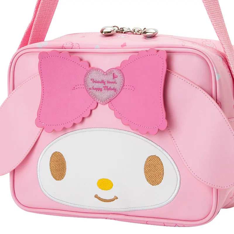 Милая розовая сумка-мессенджер с рисунком из мультфильма My Melody, Детская сумка-ланч из искусственной кожи, сумки через плечо для девочек
