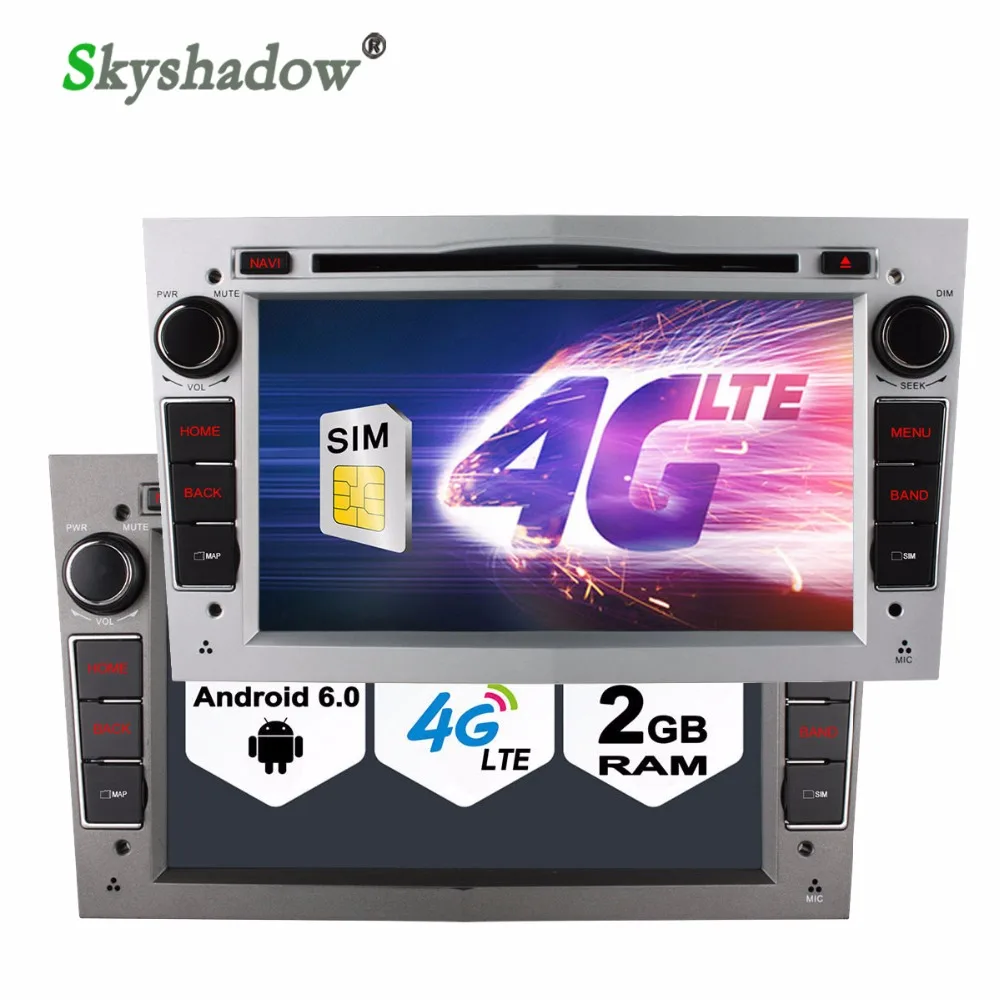 SKYSHADOW Quad Core Android 6.0 dvd плеер Автомобиля Для Opel Combo Vauxhall Signum Vivaro WI FI Bluetooth Радио 2 Г RAM 16