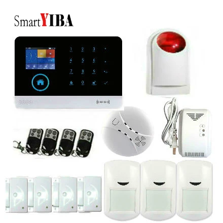 SmartYIBA приложение Wifi+ 3g Система охранной сетевой сигнализации камера наблюдения детектор движения Беспроводная синяя сирена Alarmes наборы Opiton - Цвет: YB104132