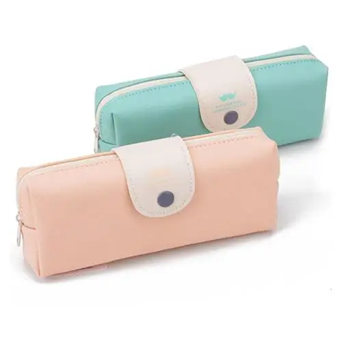 New Students Pencil Bag Case Pen Coin Purse Beauty Makeup Pouch Handbag Zip Hasp Mustache School Office Supplies  Канцтовары