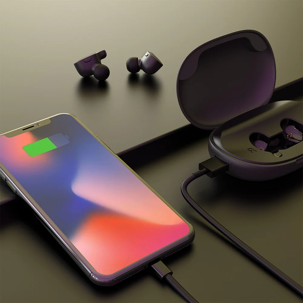 Беспроводная гарнитура Remax TWS 3 Bluetooth наушники вкладыши Twins с зарядным боксом