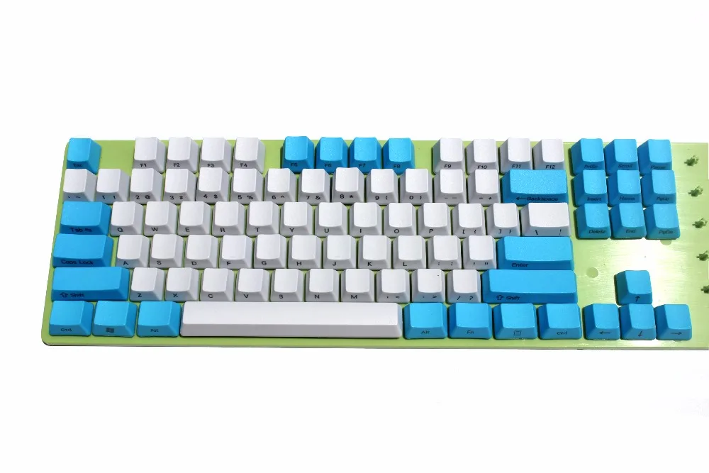 Колпачки для клавиш YMDK белые синие смешанные с темой неба толстые PBT 104 87 61