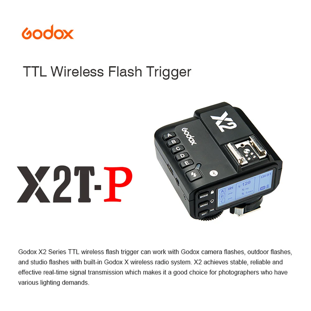 X2T-P Godox X2T-C/F/N/O/P/S Bluetooth передатчик триггер 2,4 г ttl HSS для Canon Nikon sony Fujifilm Panasonic Pentax Olympus - Цвет: X2T-P