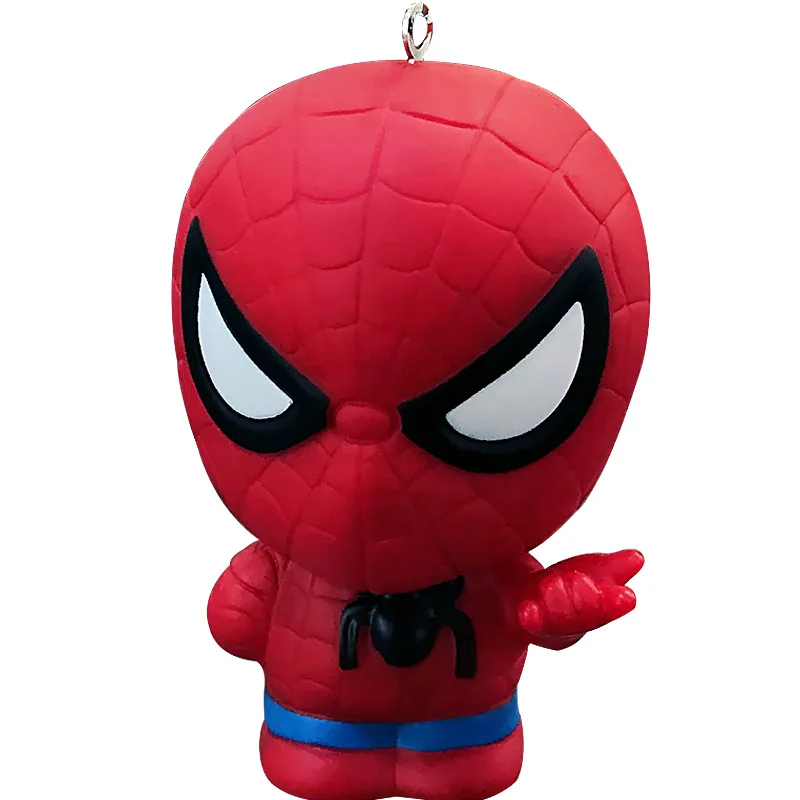 3D мультяшная фигурка ПВХ Marvel Мстители брелок милый супергерой Бэтмен человек паук брелок для ключей детский брелок подарок