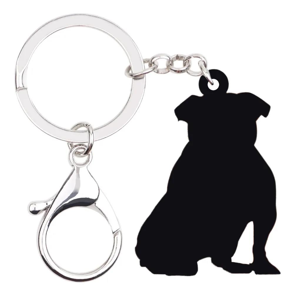 Оригинальный акриловый сидячий британский Бульдог WEVENI мопс собака брелок сумка