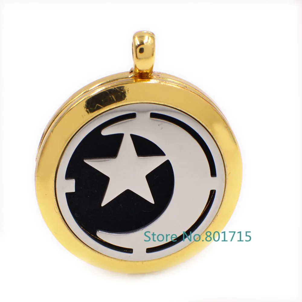 Ароматерапевтические духи Moon & Star из нержавеющей стали Эфирный диффузор медальон