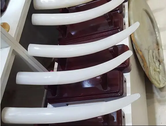 50 см Аутентичные афганские натуральные нефритовые Слоны резьба украшения