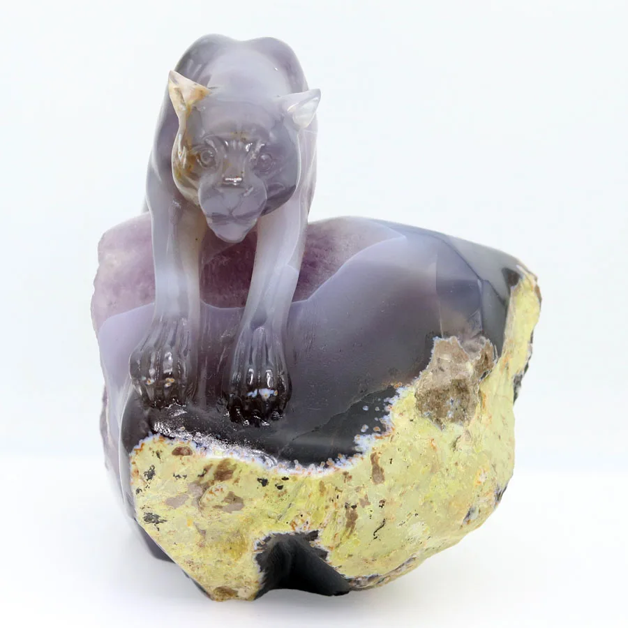 Статуэтка из искусственного агата с резным кристаллом 7 2 дюйма TA69|figurine|figurine crystal |