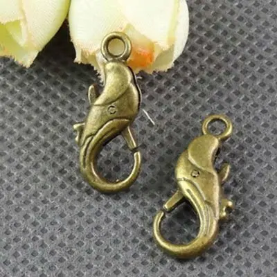 20pcs/lot Metal Alloy Parrot shape Lobster Clasp Jewelry Findings 16*24mm Vintage Bronze Clasps|jewelry seen on tv shows|jewelry butterflyjewelry