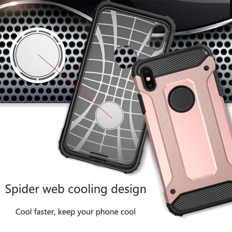 Robot Armor Phone Case For iPhone X XR XS MAX Soft TPU Anti-knock Back Cover 6S 7 8 Plus Cool Iron Mobile Cases |