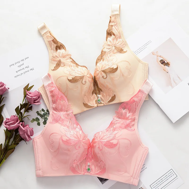 Женский хлопковый бюстгальтер большого размера без косточек с небольшой грудью