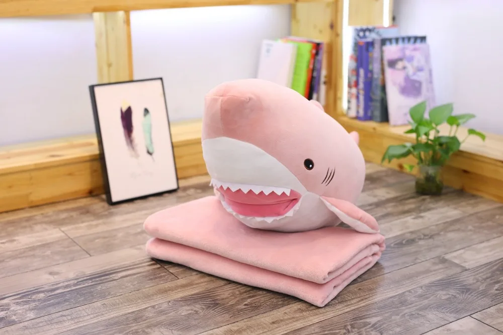 1 шт. мягкий Kawaii крокодил, Акула с одеялами плюшевые игрушки, забавные плюшевая зверушка кукла для детей диван Милая Подушка