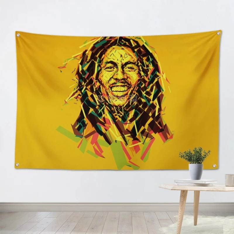 Bob Marley Reggae Pop Rock постер музыкальной группы большой четырехлуночный подвесной