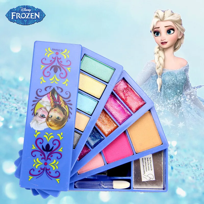 Disney Замороженные Набор детской косметики девушка игрушка Макияж Box дом Eye Shadow Blush