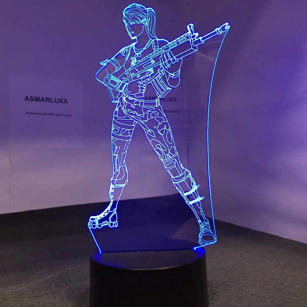 По умолчанию для девочек супер женские фигурки 3D светодиодный светильник
