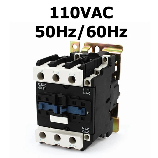 110VAC 3 фазы 3 P 1NC 1NO Номинальная 40A двигатель Магнитный стартер контактор переменного тока 24 В 36 В 220 В 380 В катушка вольт din-рейка 40a контакты реле - Цвет: 110VAC