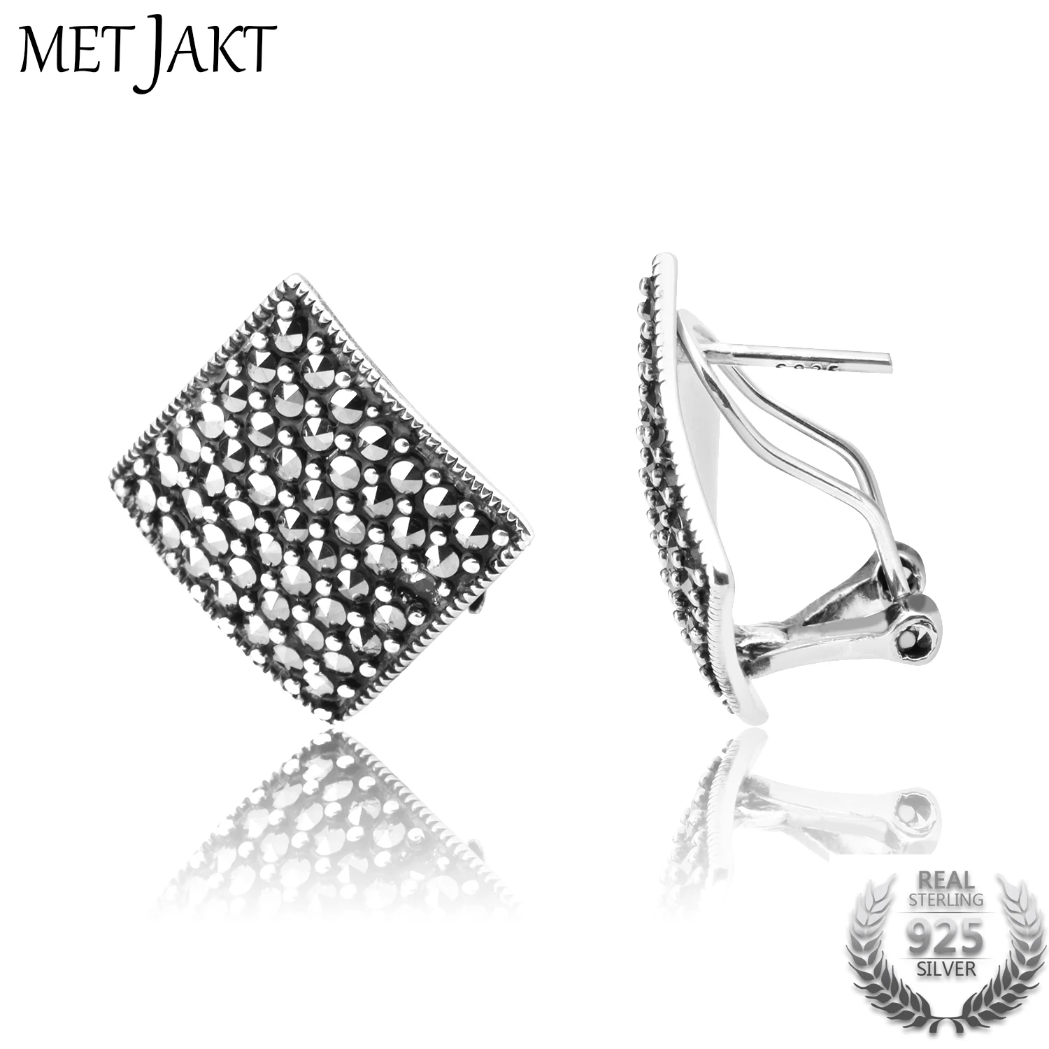 

Женские винтажные серьги MetJakt, серебро 925 пробы, с фианитами 3а