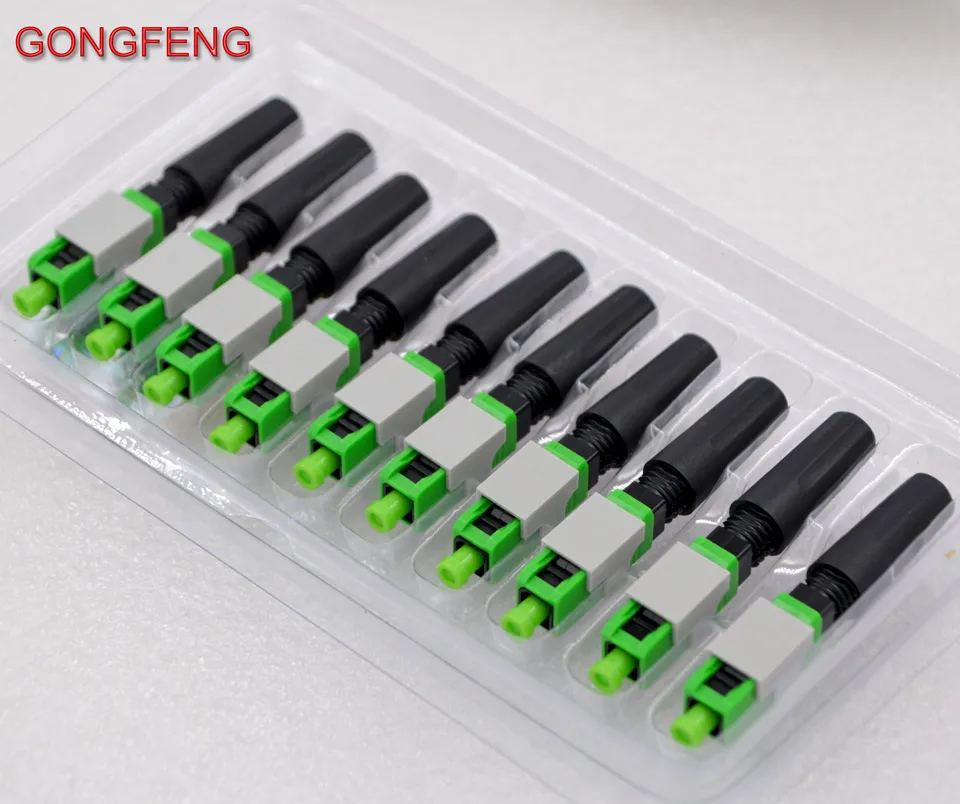 SC APC green 50pcs GONGFENG 100 шт. Новинка SC/APC оптоволоконный быстрый разъем FTTH, встроенный оптоволоконный быстрый разъем, специальная - Цвет: SC APC green 50pcs