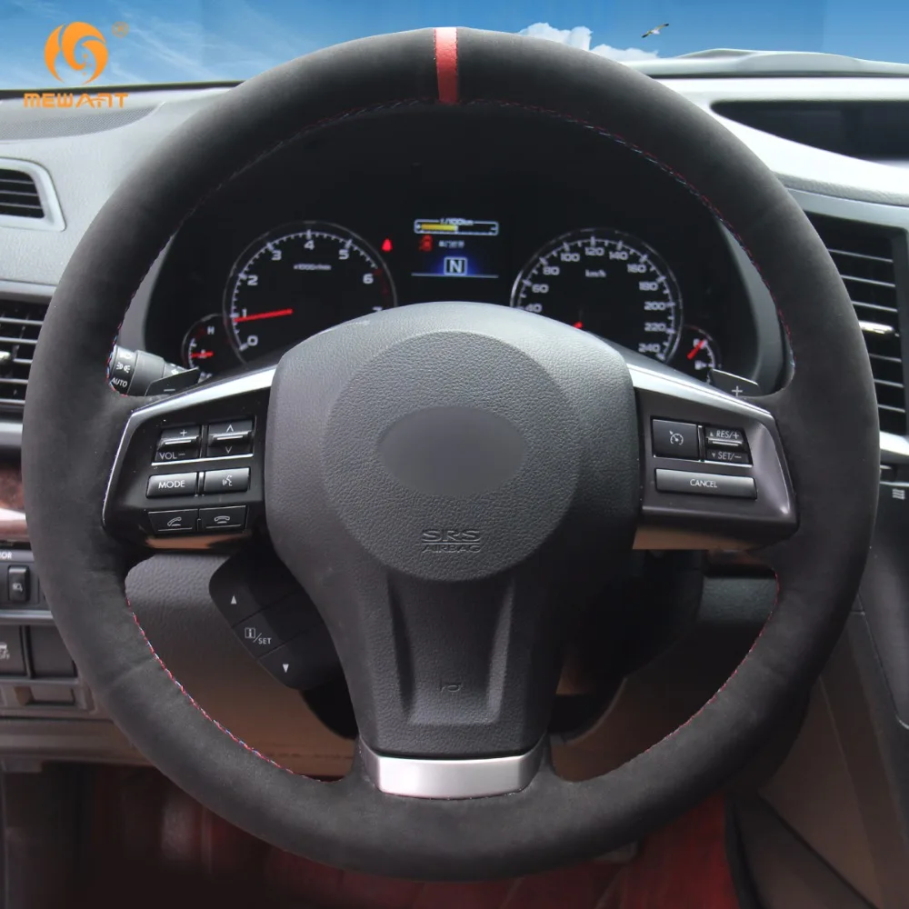 MEWANT Black Suede Car Steering Wheel Cover for Subaru Forester 2013-2015 Legacy 2013-2014 Outback XV Parts | Автомобили и