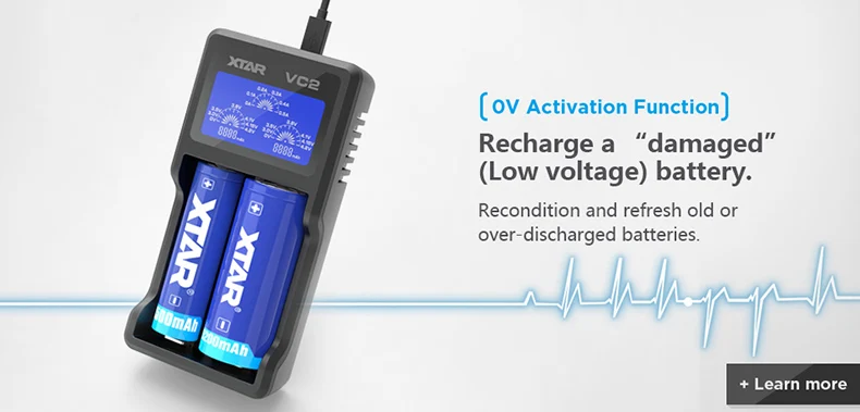 XTAR ЖК-дисплей Зарядное устройство QC 3,0 быстрой зарядки для VC4S/VC2S Мощность банк Зарядное устройство/VC2 VC4 USB Зарядное устройство 20700 21700 18650 Батарея Зарядное устройство