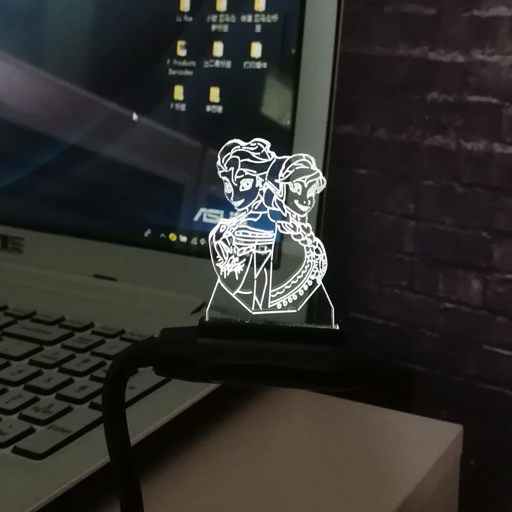 mini Дропшиппинг 3D светодиодный светильник Микки Минни Маус Дональд Дак Дейзи Тинкер Белл 7 цветов Изменение ночник украшение комнаты подарок - Испускаемый цвет: mini