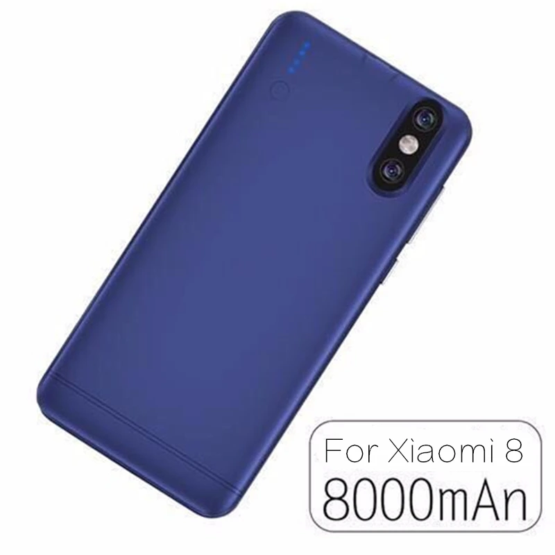 6000 мАч запасной внешний аккумулятор коробка для Xiaomi Mi 6 Чехол для аккумулятора 8000 мАч чехол для аккумулятора зарядная коробка для Xiaomi Mi 8 чехол