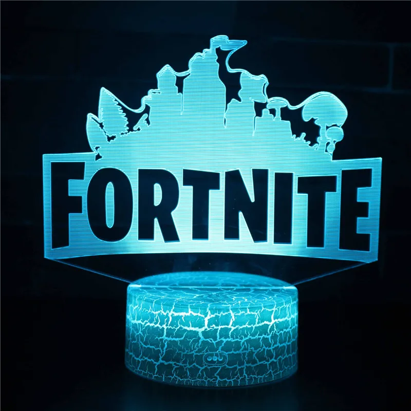 7 colors with remote 3D Fortnlte замок ночной Единорог светодиодный ночник сенсорный/пульт дистанционного управления 7 цветов RGB настольная лампа креативный подарок лампа - Цвет: 7 colors with remote