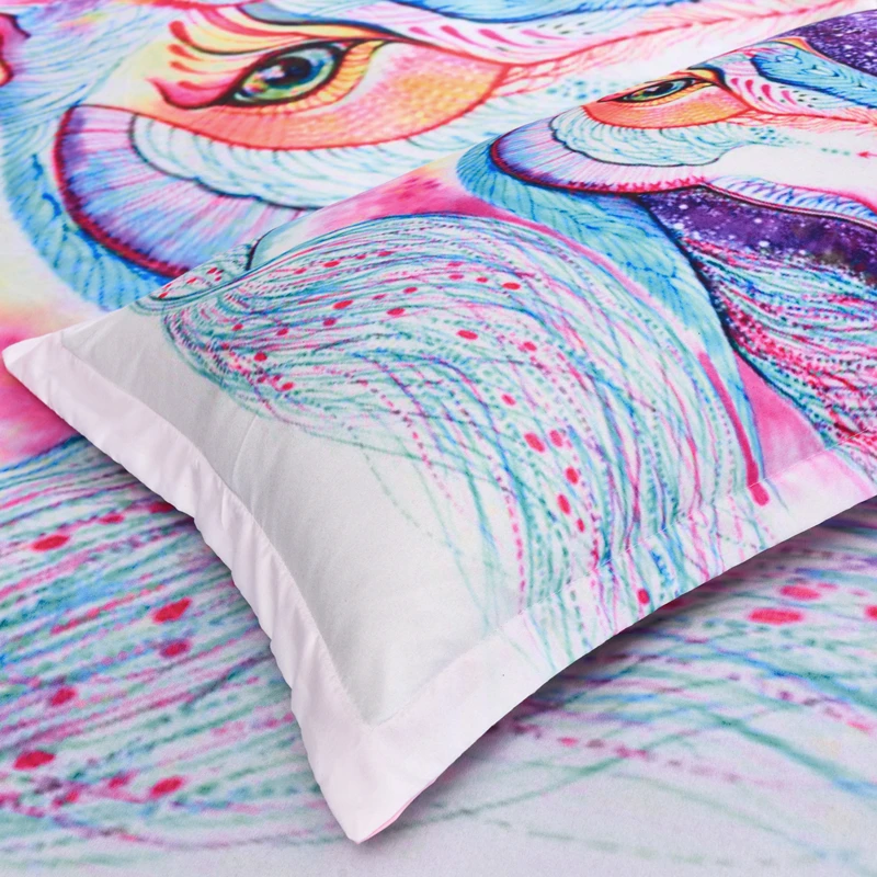 

Fanaijia unicorn bedding Sets twin size 3d kids Duvet Cover set with pillowcase single size girl bedline bed sets